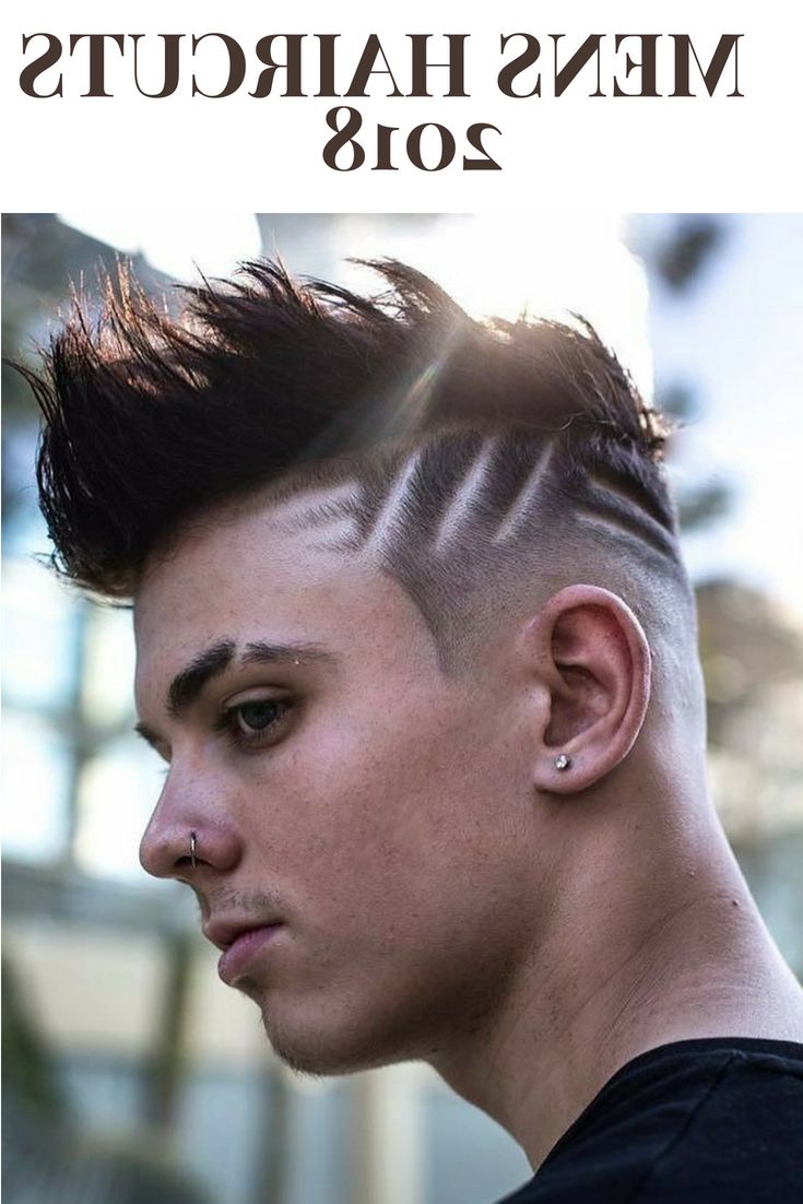 2018 Fauxhawk Hairstyles With Front Top Locks For Top 100 Awesome Mens Haircuts 2018 Textured Faux Hawk + Fade + (View 17 of 20)