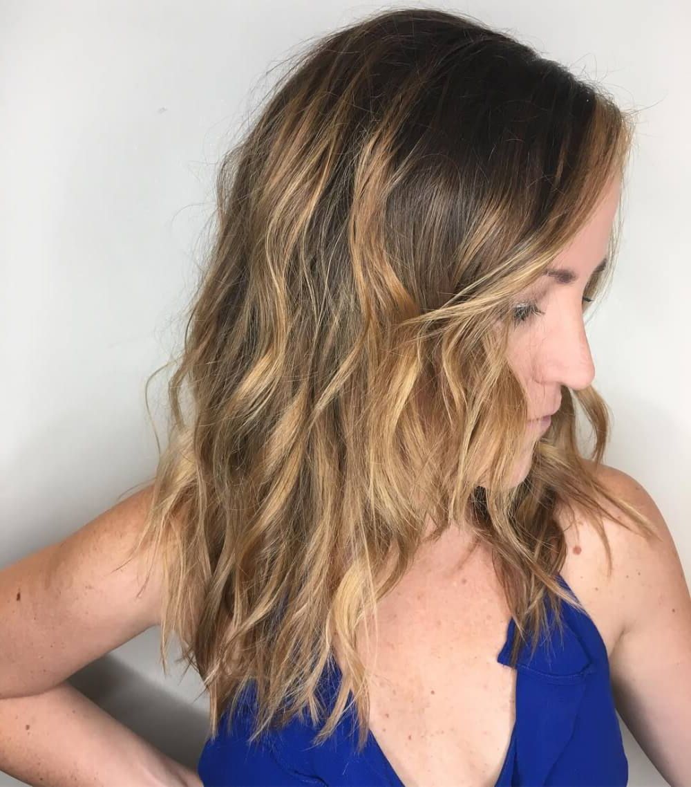 51 Stunning Medium Layered Haircuts (updated For 2019) For Well Known Two Tier Caramel Blonde Lob Hairstyles (View 14 of 20)