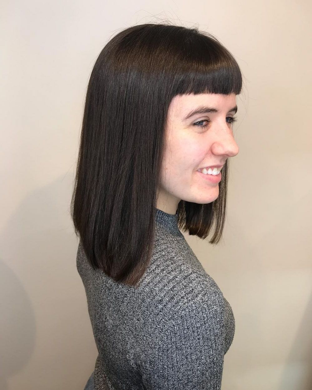 53 Popular Medium Length Hairstyles With Bangs In 2019 Inside Famous Medium Hairstyles With Big Bangs (View 4 of 20)
