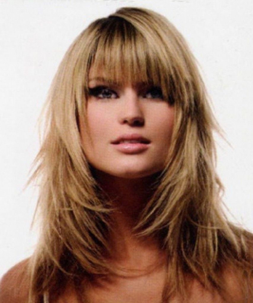 Best Haircuts For Heavy Women With Fine Hair And Round Face – Google In Well Known Medium Hairstyles With Bangs And Layers For Round Faces (View 16 of 20)