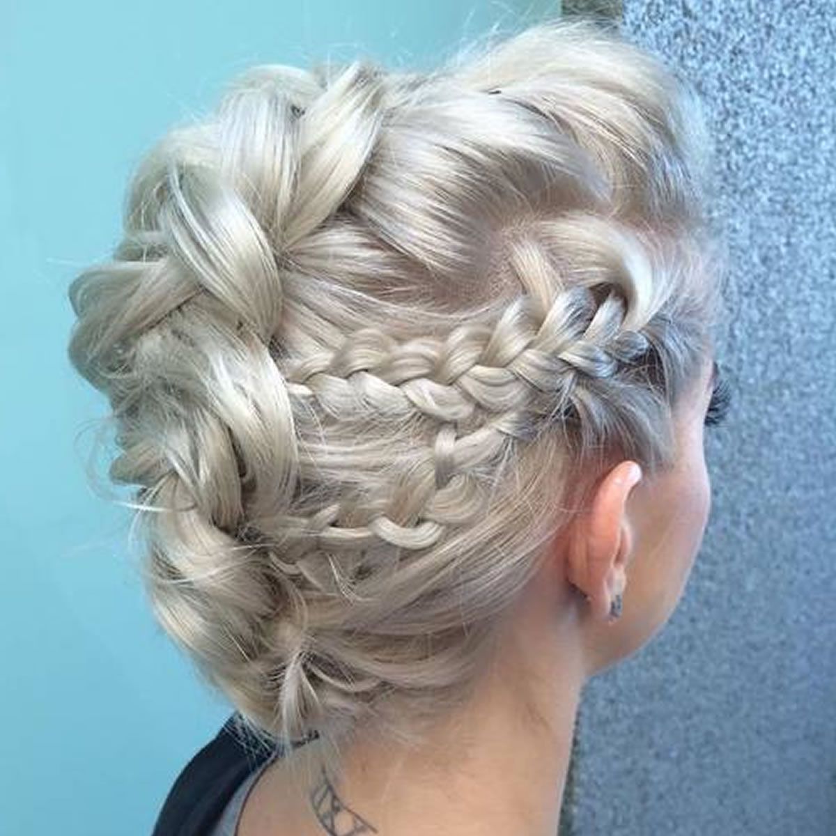Current Cool Mohawk Updo Hairstyles Inside Platinum Blonde Braided Mohawk Updo – Hairstyles (View 11 of 20)