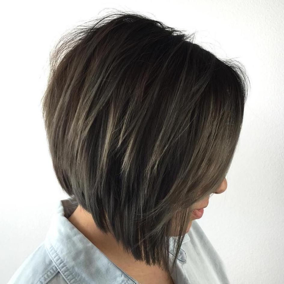 Current Long Angled Bob Hairstyles With Chopped Layers Inside 50 Trendy Inverted Bob Haircuts (View 11 of 20)