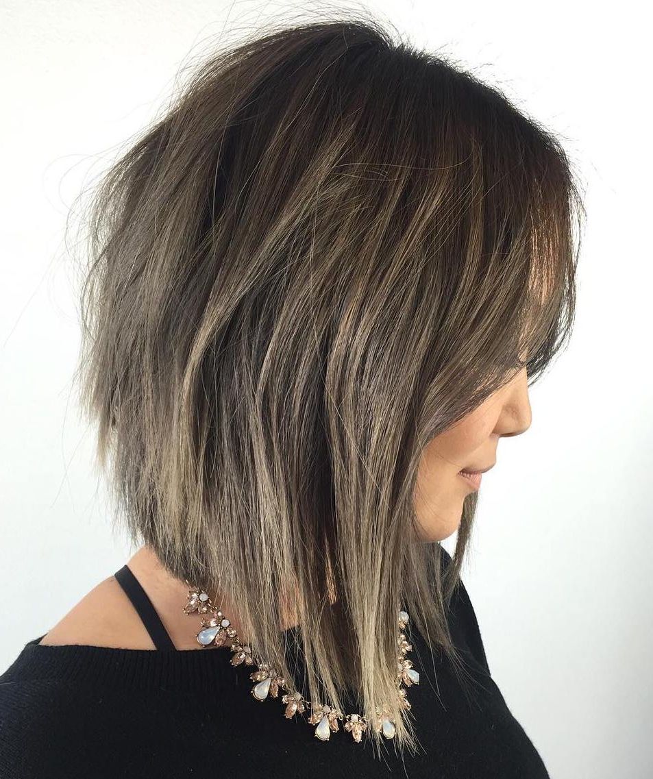 Current Long Angled Bob Hairstyles With Chopped Layers Regarding 20 Inspiring Long Layered Bob (layered Lob) Hairstyles (View 2 of 20)
