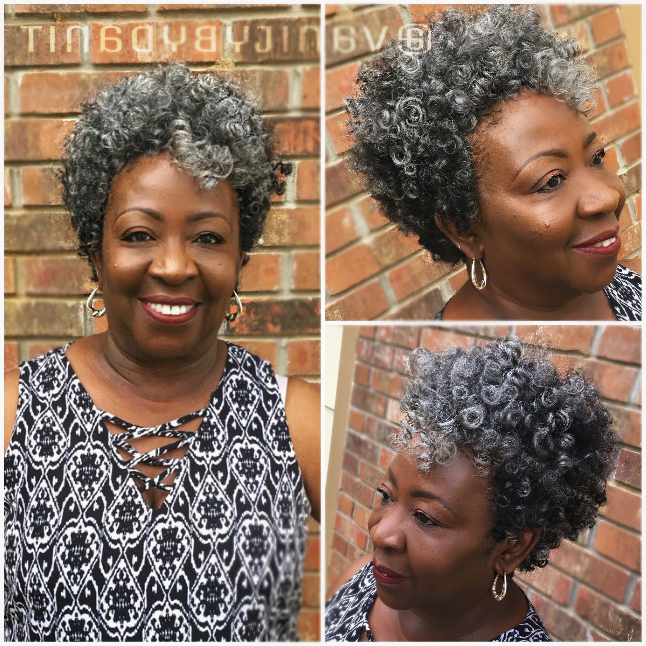 Current Medium Hairstyles For Black Women With Gray Hair With Tapered Cut Crochet Braids Using Salt N Pepper Small And Medium (View 3 of 20)