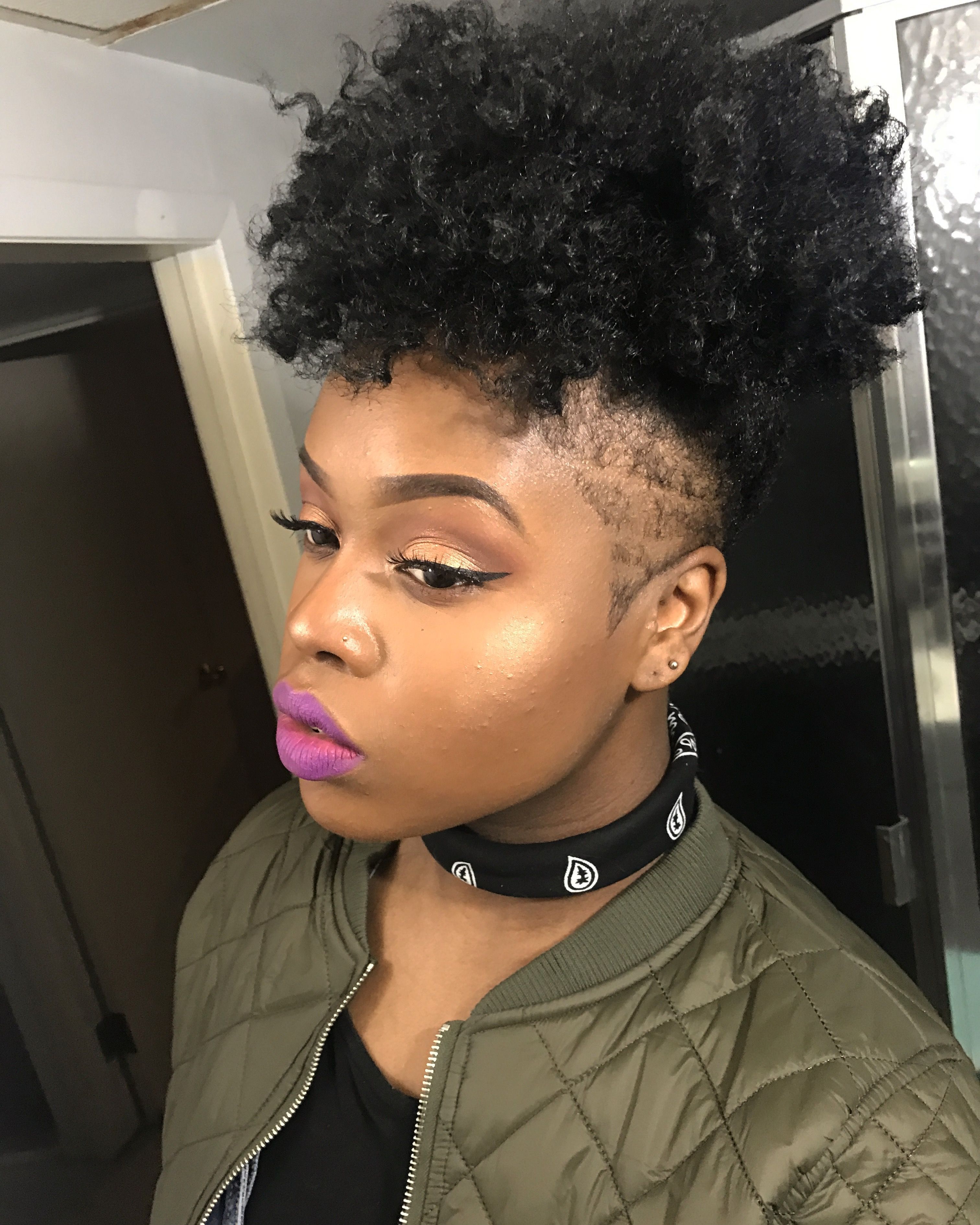 Current Medium Hairstyles Shaved Side In Natural Hair Undercut. Undercut Puff (View 9 of 20)