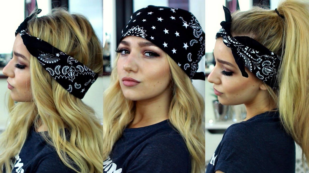 Current Medium Hairstyles With Bandanas Inside Pia Mia & Kylie Jenner Inspired Bandana Hairstyles / Hair Tutorial (View 17 of 20)