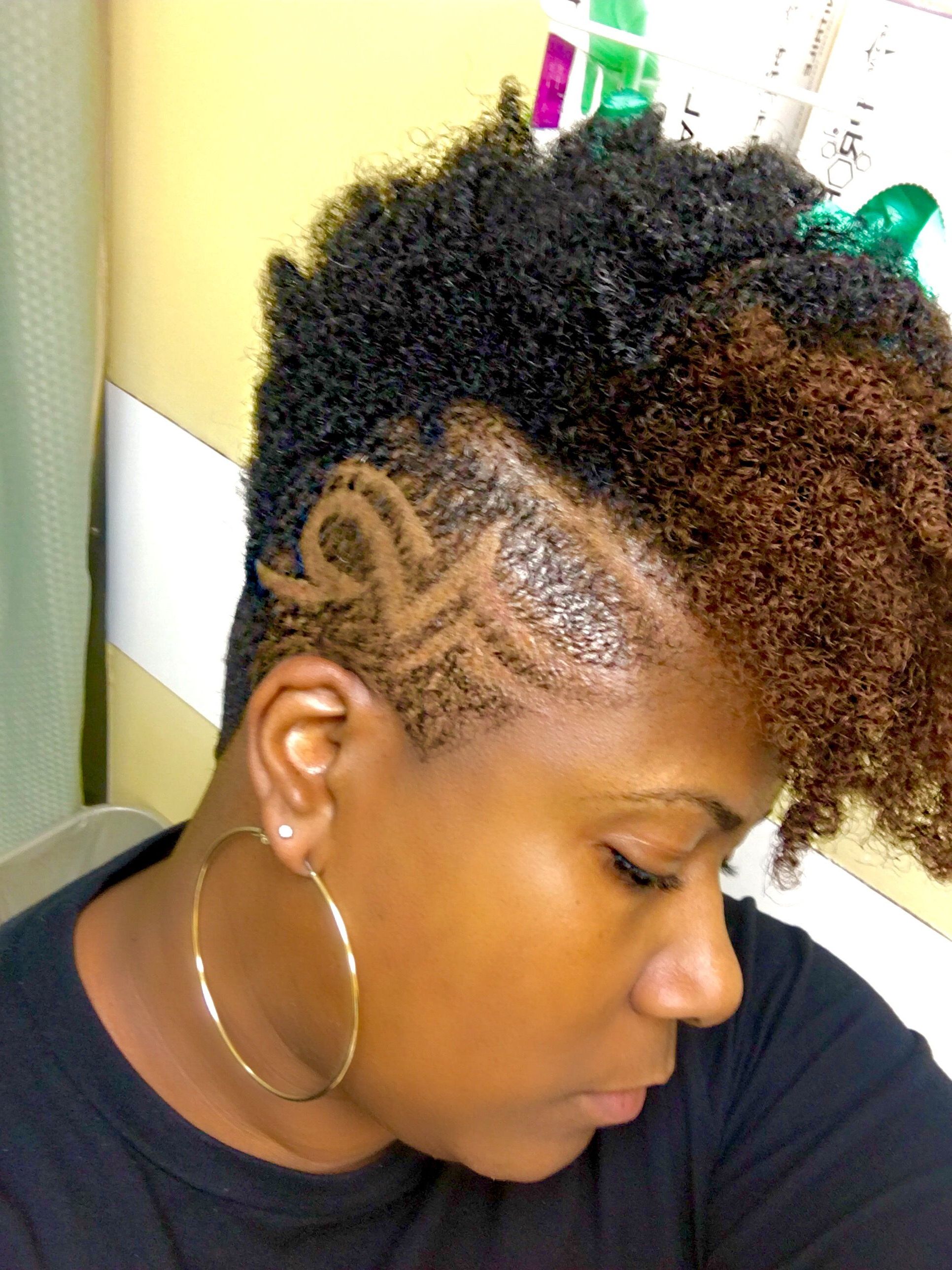 Current Voluminous Tapered Hawk Hairstyles In Tapered Natural Hair Mohawk Shaved Sides #barber #ombre #twa #mohawk (View 2 of 20)