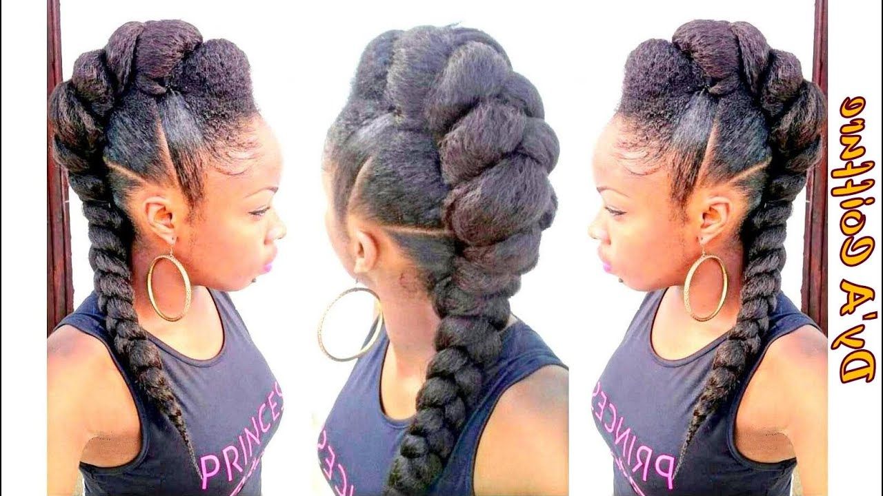 Diy ☆ Mohawk / Faux Hawk Style With A Jumbo Braid  Dy'a – Youtube In Most Up To Date Braided Mohawk Haircuts (View 16 of 20)
