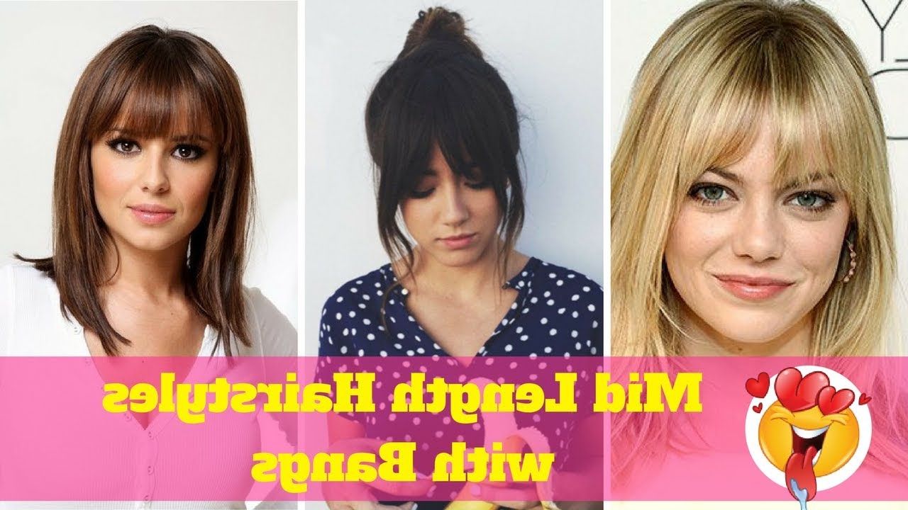 Famous Fringe Medium Hairstyles For Mid Length Hairstyles With Bangs (2018) – Hairstyles For Medium Hair (Gallery 20 of 20)