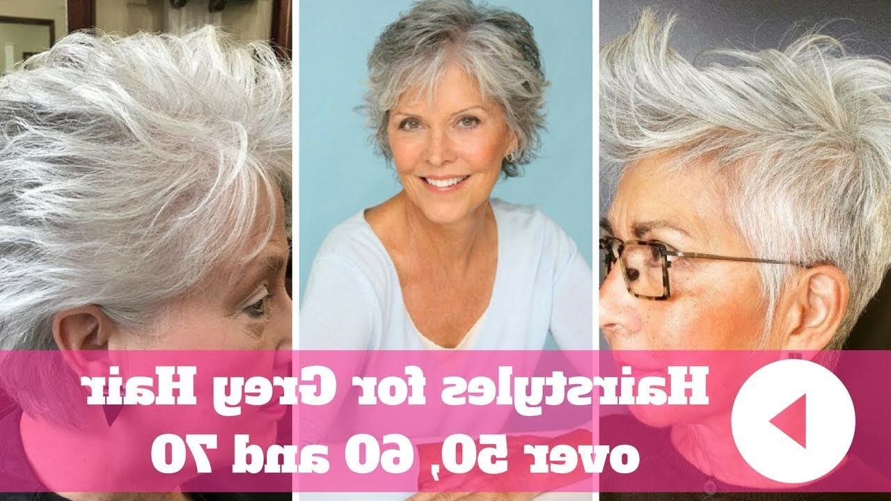 Famous Medium Hairstyles For Grey Haired Woman With 2018 Hairstyles For Grey Hair Over 50, 60 And 70 – Youtube (View 6 of 20)