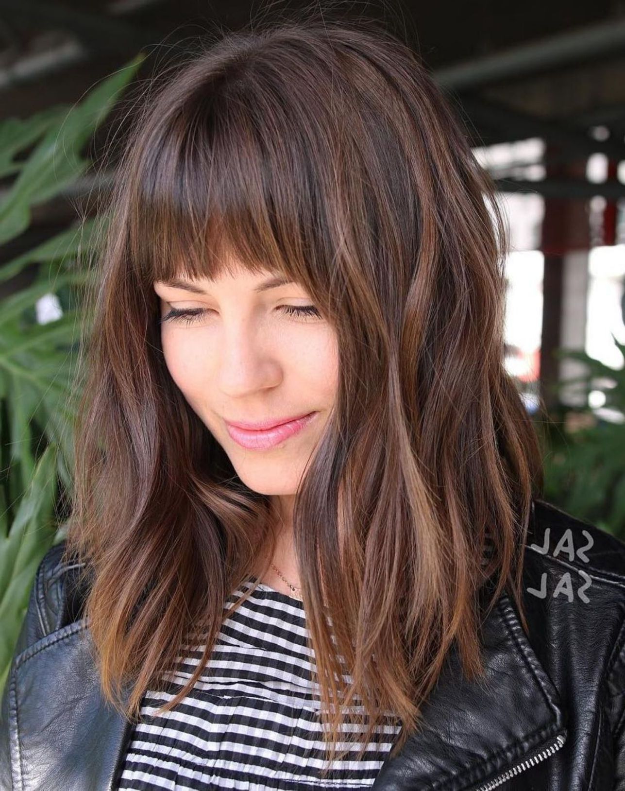 Fashionable Medium Hairstyles With Straight Bangs Intended For 60 Fun And Flattering Medium Hairstyles For Women In  (View 5 of 20)