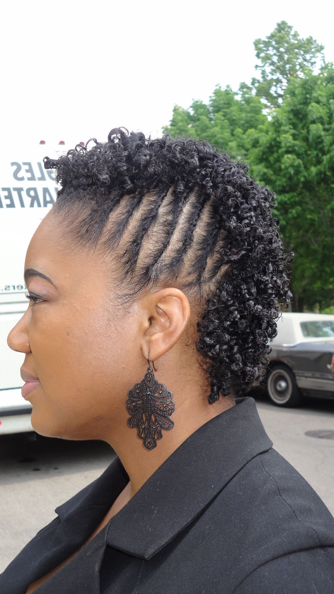 Faux Hawk Hairstyle – Two Year Natural Hair Journey – Thirstyroots Regarding Well Known Braids And Twists Fauxhawk Hairstyles (View 16 of 20)