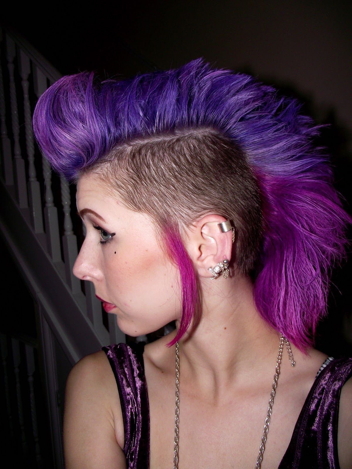 Favorite Pink And Purple Mohawk Hairstyles Pertaining To Purple & Pink Mohawk (View 2 of 20)