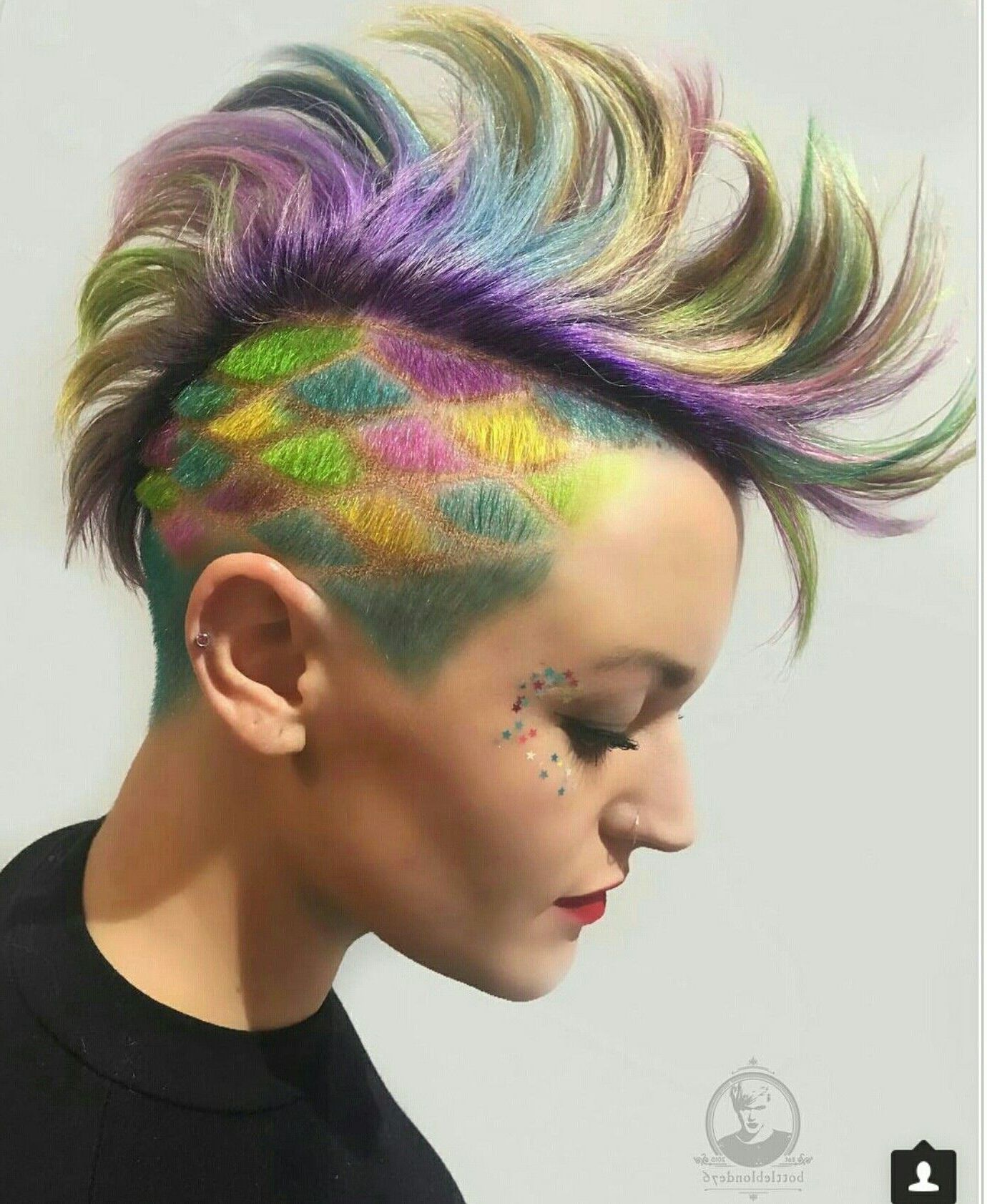Favorite Rainbow Bright Mohawk Hairstyles In Pins B On Hair (View 16 of 20)