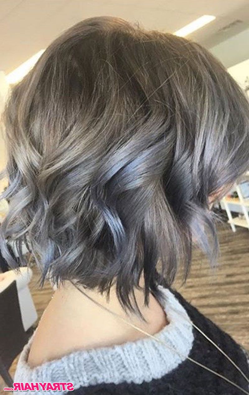Gorgeous Gunmetal Gray Hair – Strayhair Pertaining To Trendy Gray Medium Hairstyles (View 10 of 20)