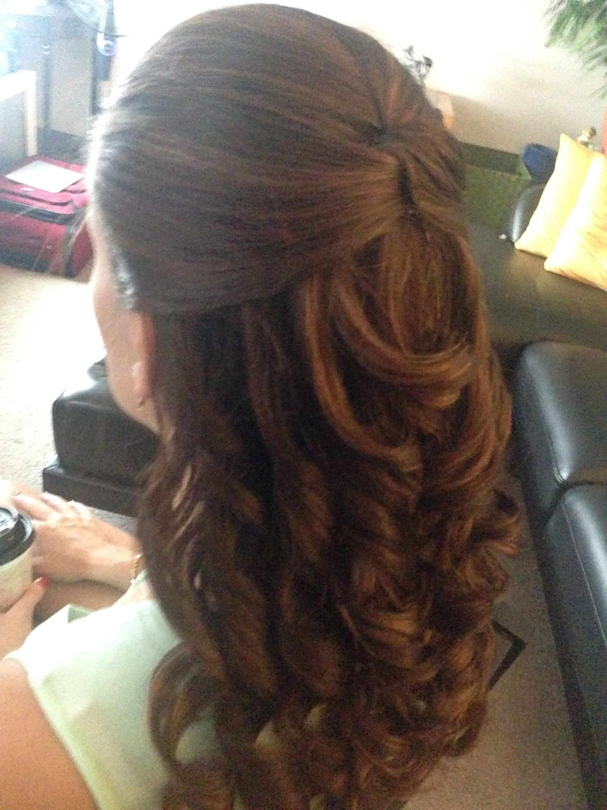 Half Up Do With Curls For A Casual Or Wedding Event Hairstyle Inside Most Current Special Occasion Medium Hairstyles (View 3 of 20)