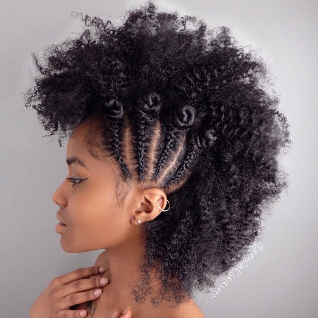 Latest Braided Mohawk Hairstyles Throughout 40 Creative Updos For Curly Hair (View 18 of 20)