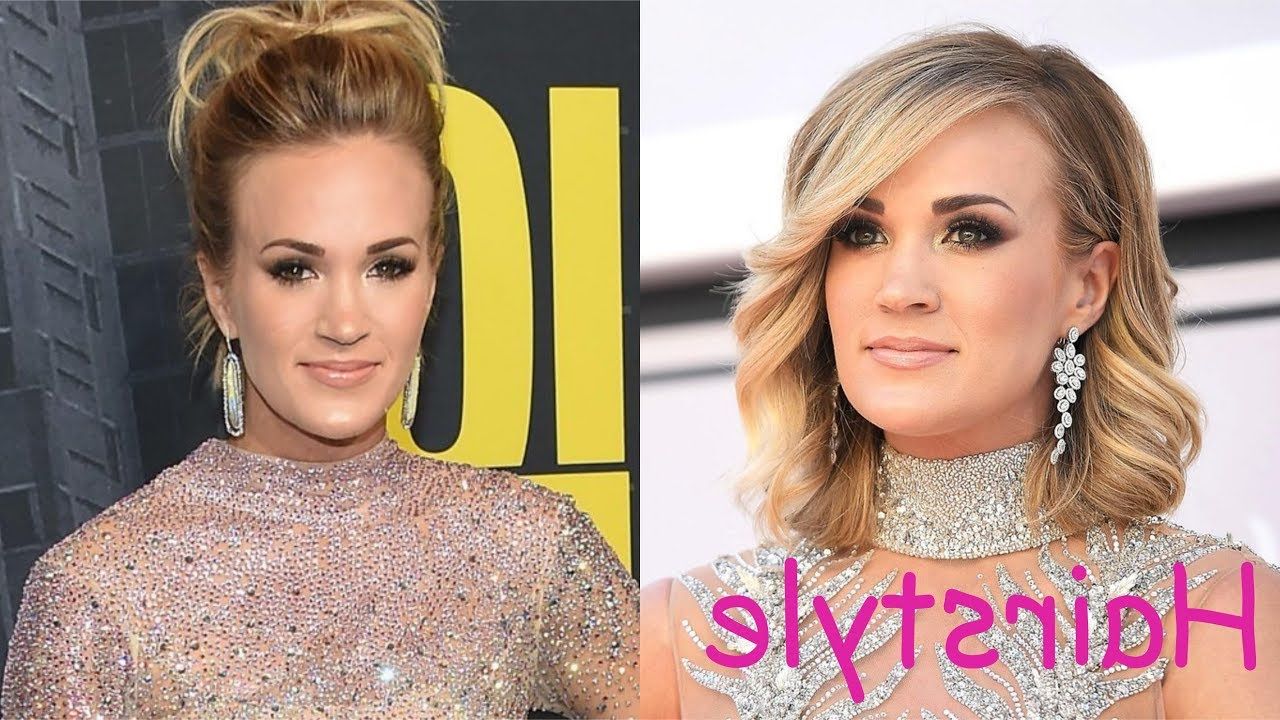 Latest Carrie Underwood Medium Hairstyles Throughout Carrie Underwood Hairstyle (2018) – Youtube (View 16 of 20)