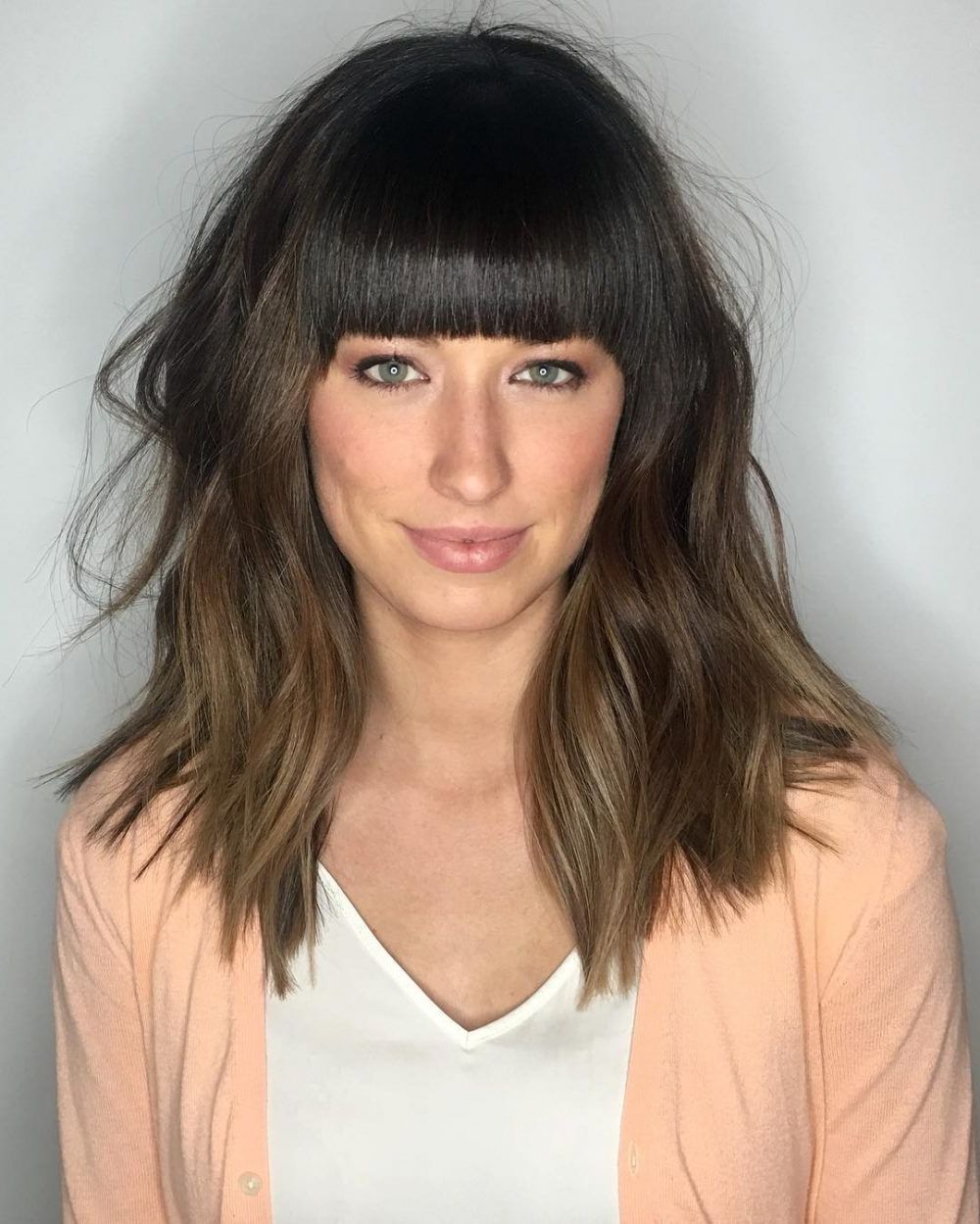 Latest Medium Hairstyles With Short Bangs With 53 Popular Medium Length Hairstyles With Bangs In  (View 1 of 20)