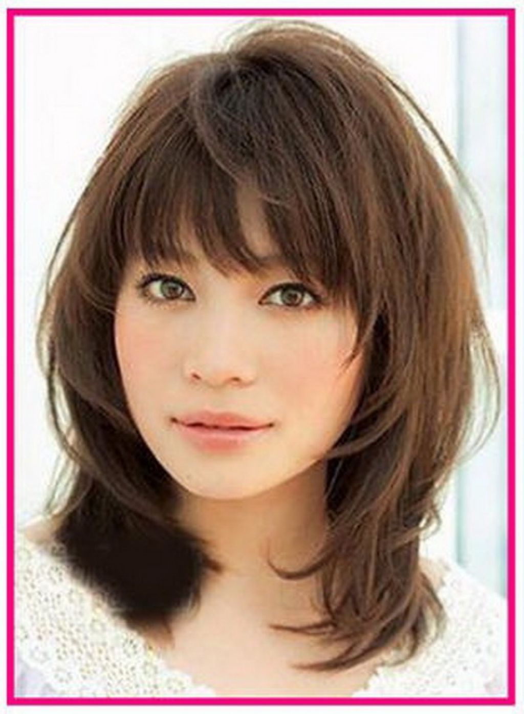 Layered Medium Length Haircuts For Round Faces – Hairstyle For Women For Most Popular Medium Haircuts With Bangs And Layers For Round Faces (View 4 of 20)