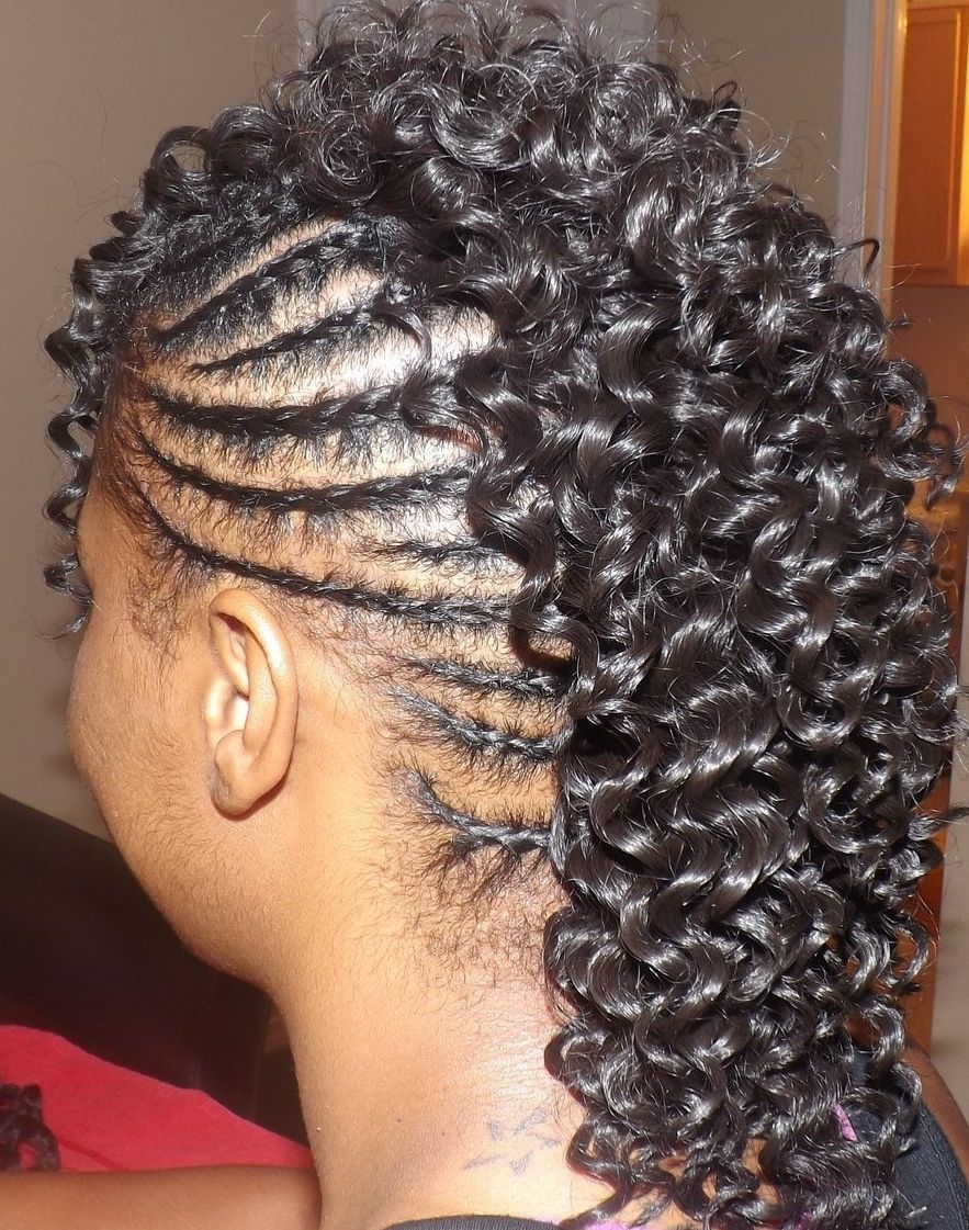 Mohawk Braids: 12 Braided Mohawk Hairstyles That Get Attention In Most Recently Released Curl–accentuating Mohawk Hairstyles (View 19 of 20)