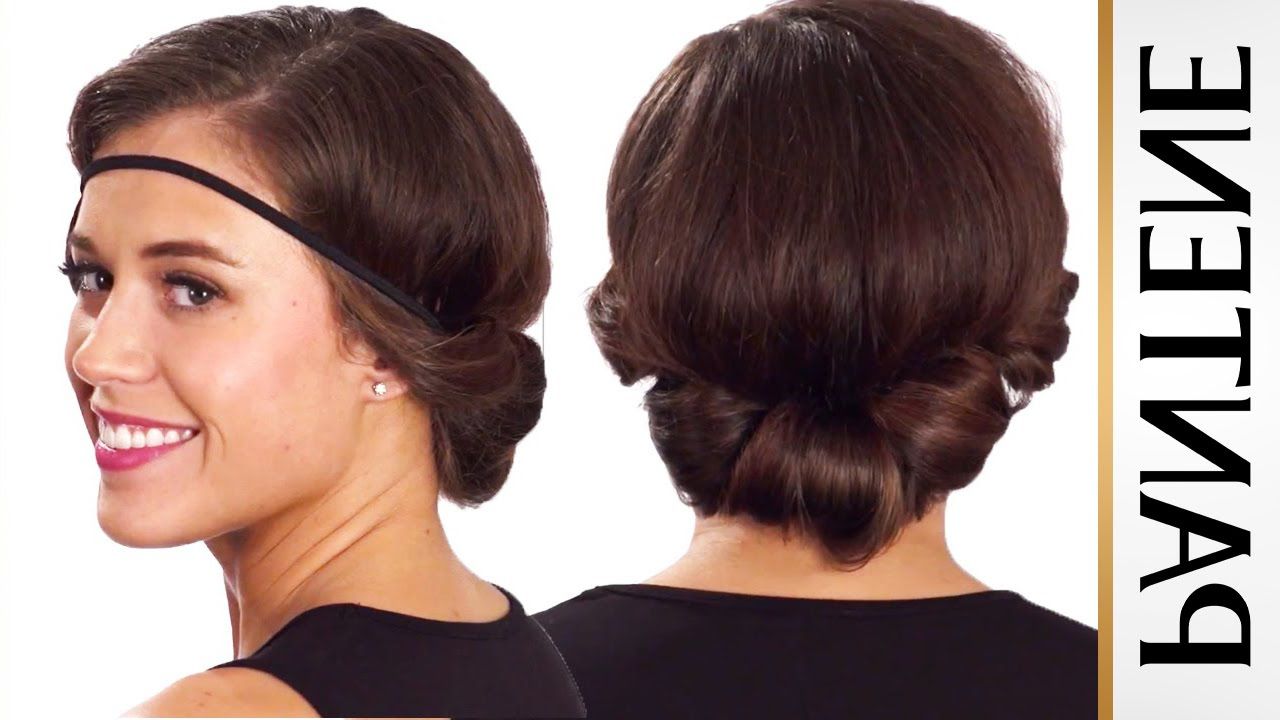 Most Current Cute Medium Hairstyles With Headbands For Headband Roll And Tuck Updo: Easy Hairstyles For Short Hair – Youtube (View 14 of 20)