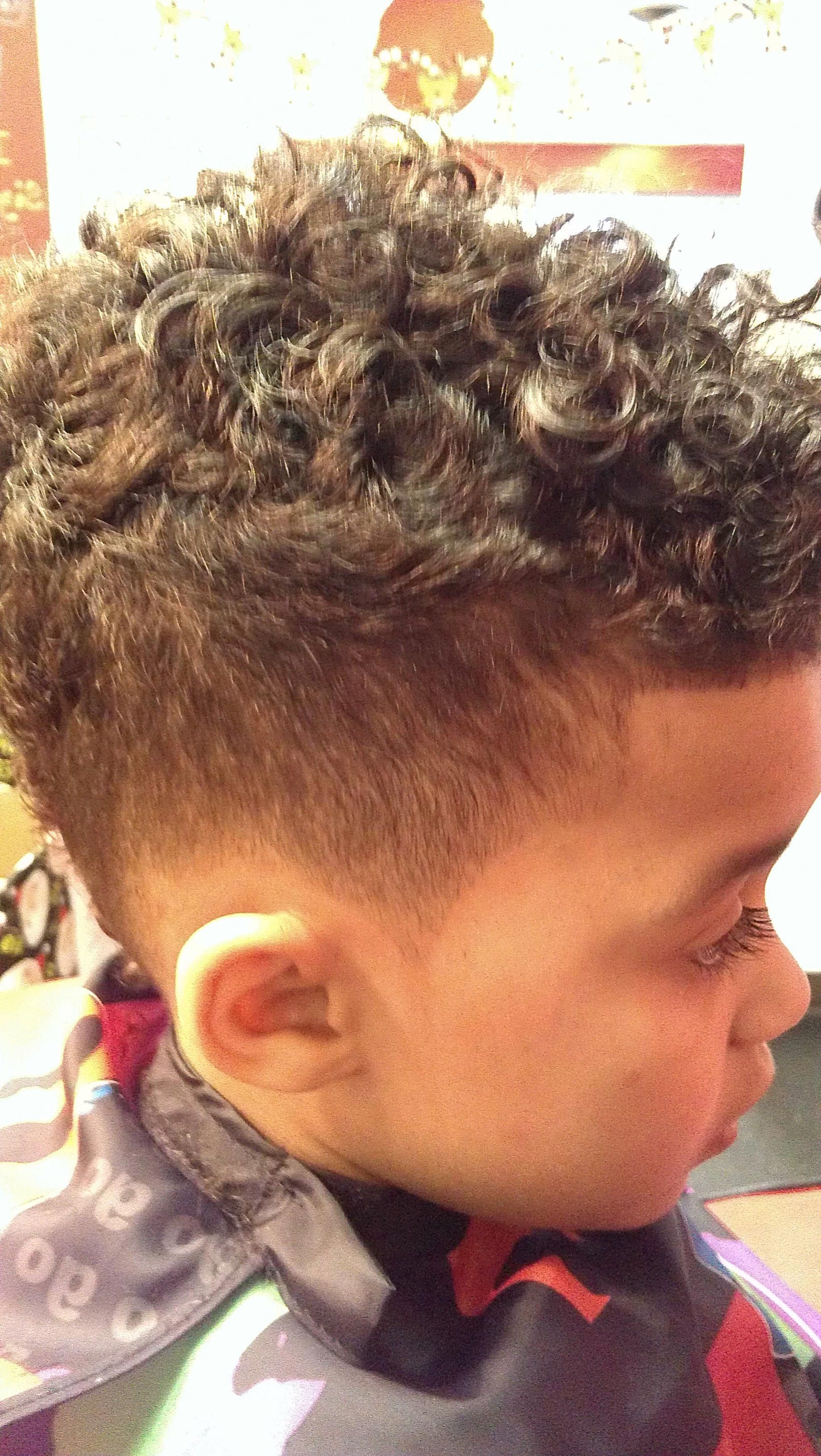 Most Current Retro Curls Mohawk Hairstyles Throughout Curly Mohawk  I Want This On My Sons Curly Hair #hairstyles (Gallery 19 of 20)