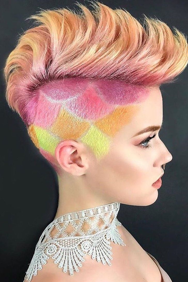 Most Recent Holograph Hawk Hairstyles Intended For Rainbow Undercuts Are The Most Badass Festival Hairstyle Of All (View 16 of 20)