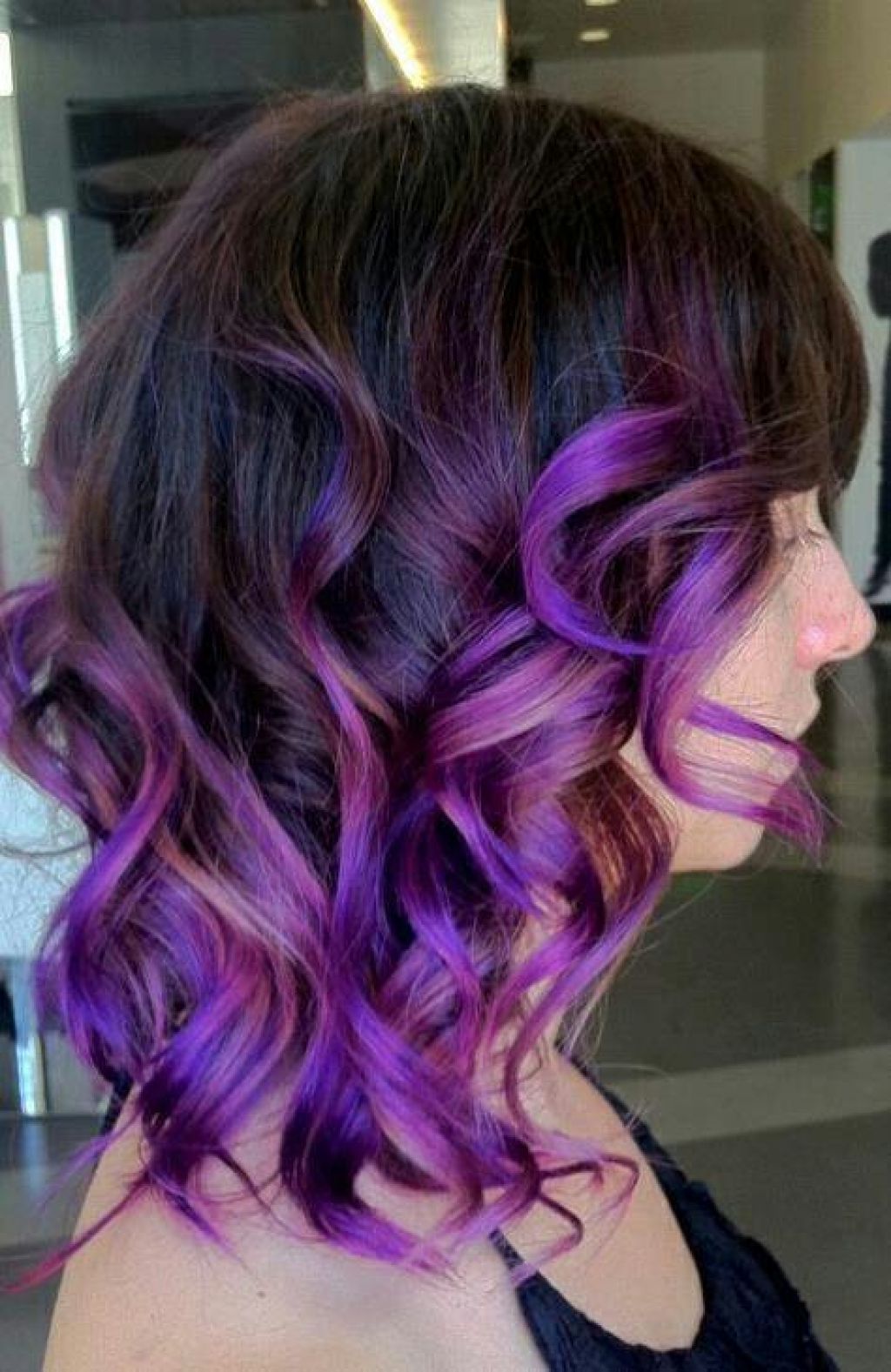 Most Recent Purple Medium Hairstyles In Brown Purple Medium Hair – Google Search (View 6 of 20)