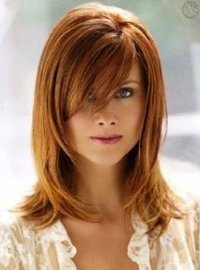 Most Recently Released Medium Haircuts With Bangs And Layers Pertaining To Hair Cuts : Short Layered Haircuts Side Bangs Hairstyles Ideas (View 11 of 20)