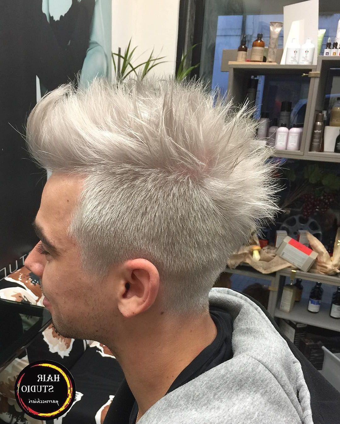 Most Recently Released Silvery White Mohawk Hairstyles In White Silver😍 #silverhair #silver #whitehair #white #hair #haircut (View 2 of 20)