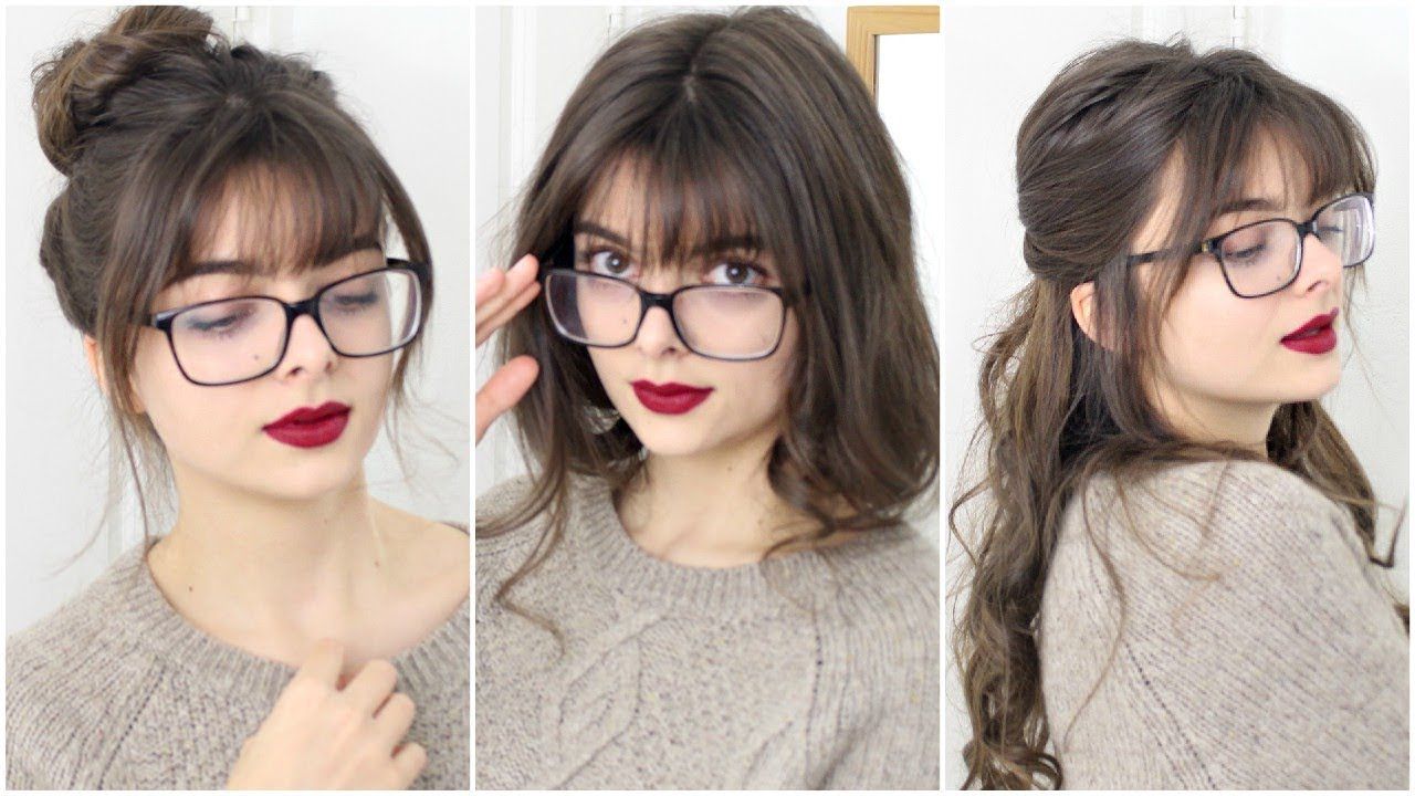 Most Up To Date Medium Hairstyles For Women Who Wear Glasses Pertaining To Super Easy & Cute Hairstyles For Bangs + Glasses – Youtube (View 12 of 20)