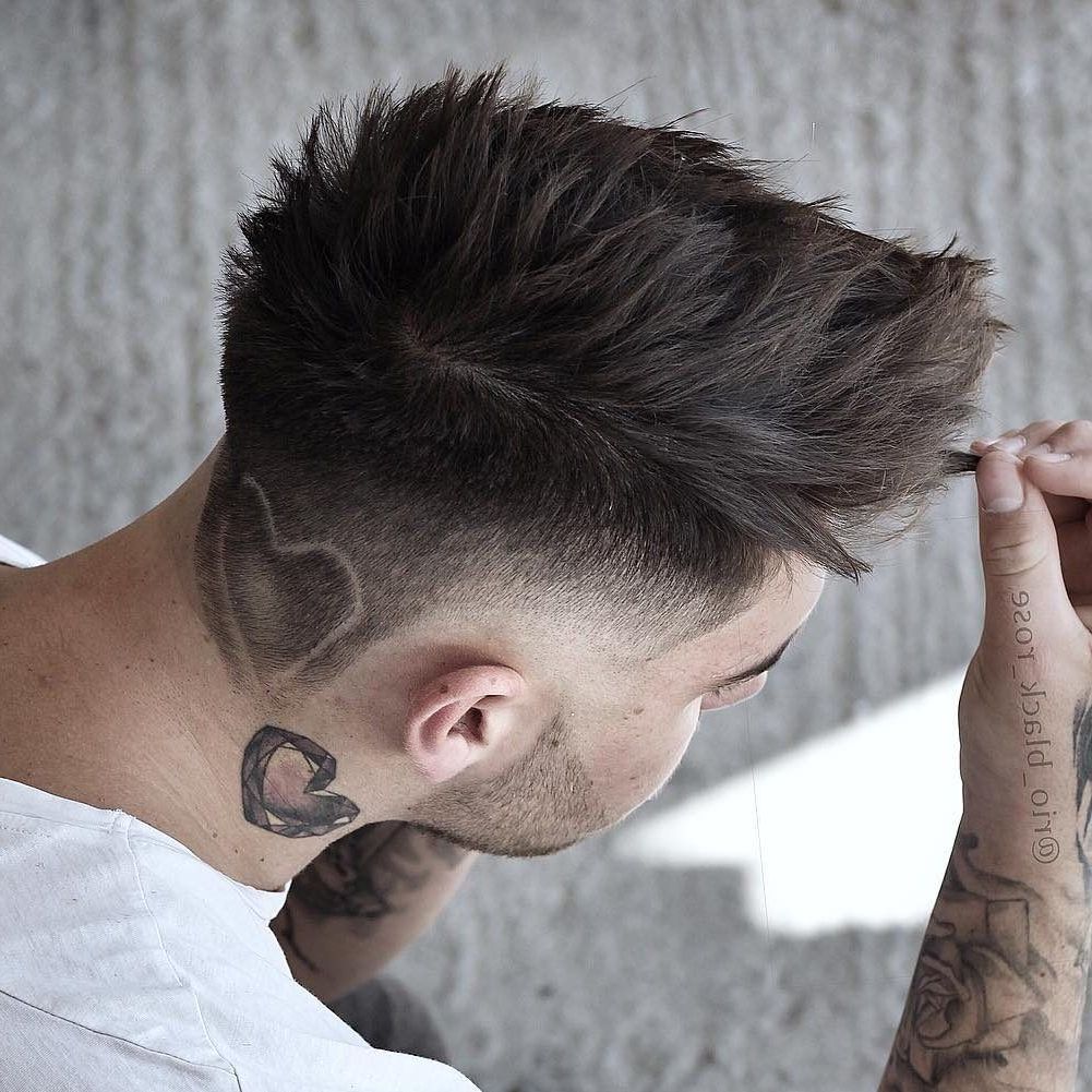 New Hairstyles For Men: Neckline Hair Design (Gallery 20 of 20)