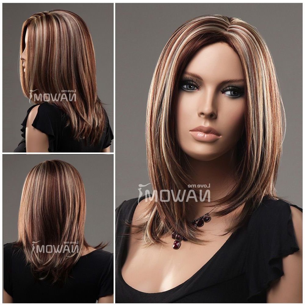 Newest Medium Hairstyles With Red Highlights Pertaining To Medium Hairstyles With Highlightshairstyles With Highlights Buy (View 1 of 20)