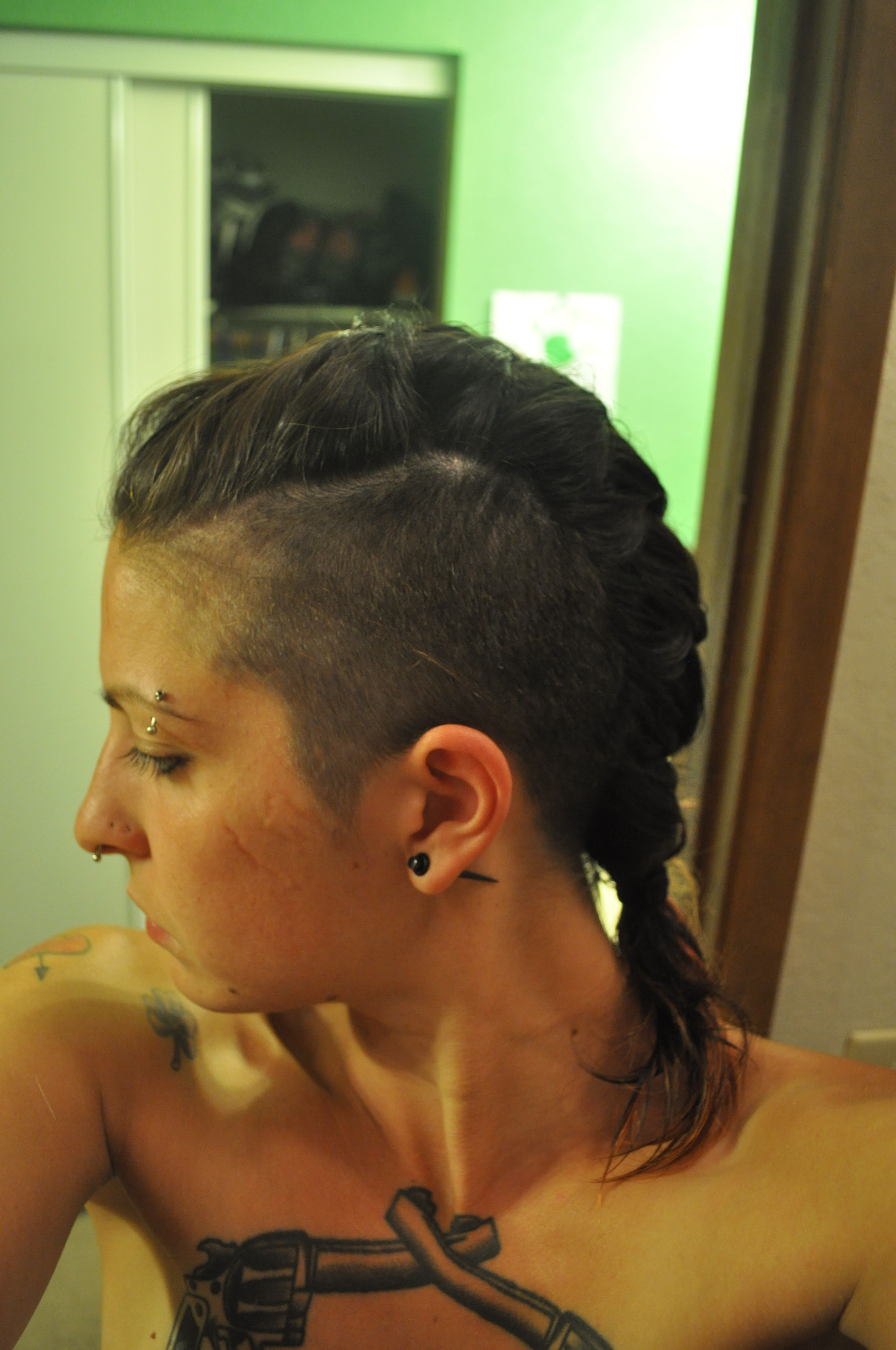 Preferred Gelled Mohawk Hairstyles Intended For French Braid Mohawk (View 3 of 20)