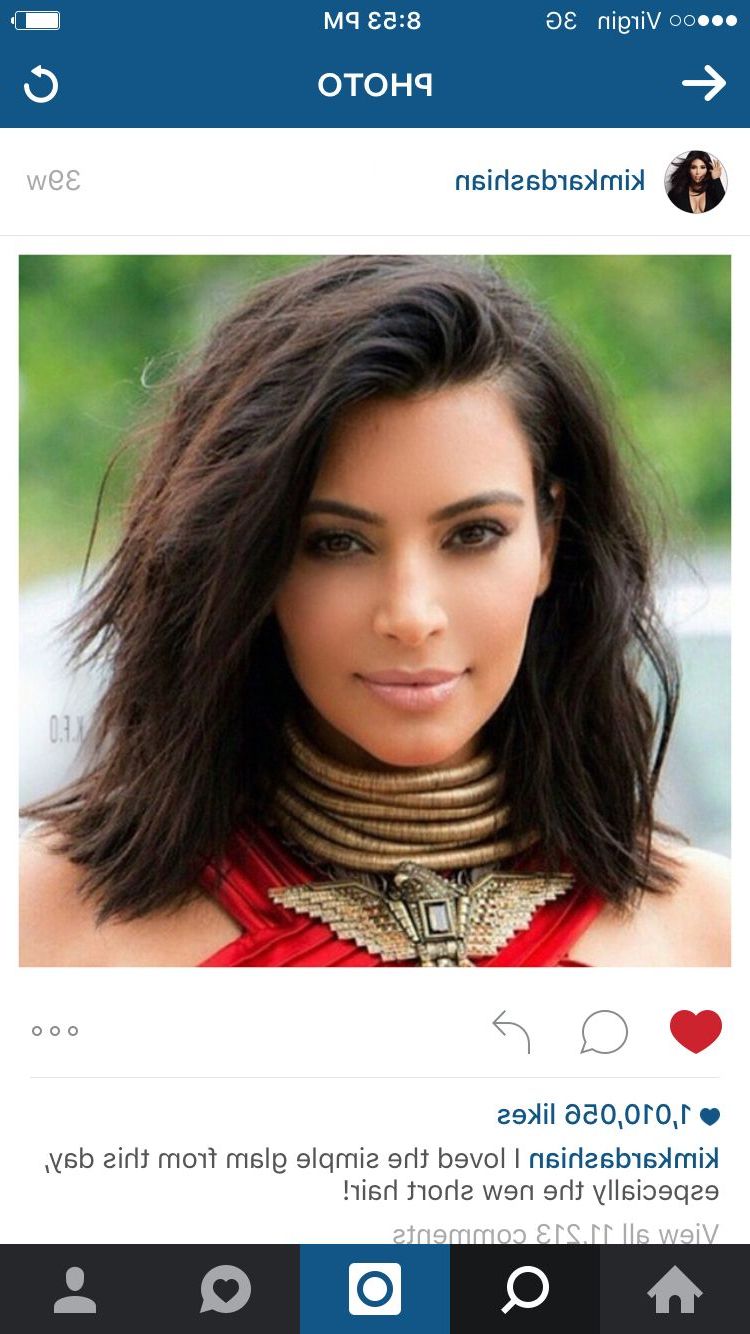 Preferred Kim Kardashian Medium Hairstyles Intended For Choppy (View 1 of 20)