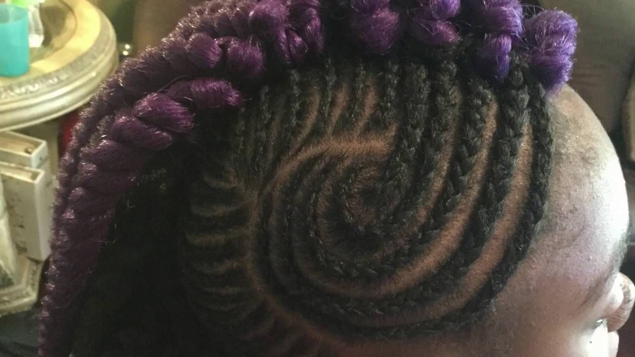 Preferred Lavender Braided Mohawk Hairstyles In Crotchet Braids Mohawk With Jumbo Twist Hair – Youtube (View 14 of 20)