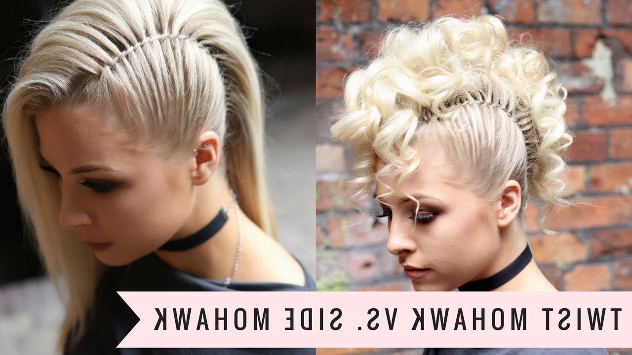 Preferred Side Mohawk Hairstyles Pertaining To Twist Mohawk Vs (View 2 of 20)