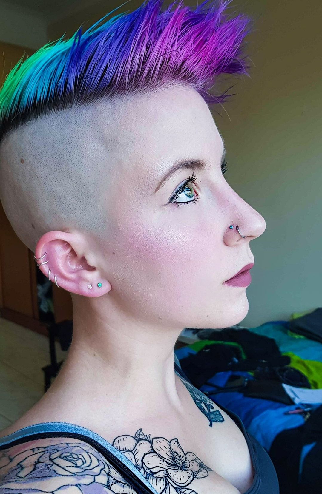 Rainbow, Super Throughout Best And Newest Purple Rain Lady Mohawk Hairstyles (View 5 of 20)
