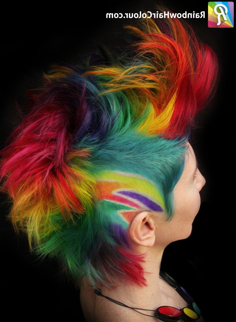 The Trade: Rainbow Mohawk For Rainbow Katwise Inspired Dress Within Well Liked Rainbow Bright Mohawk Hairstyles (Gallery 4 of 20)