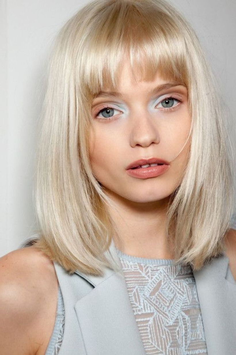 Trendy Medium Haircuts With Full Bangs Throughout 50 Awesome Full Fringe Hairstyle Ideas For Medium Hair Https (View 11 of 20)