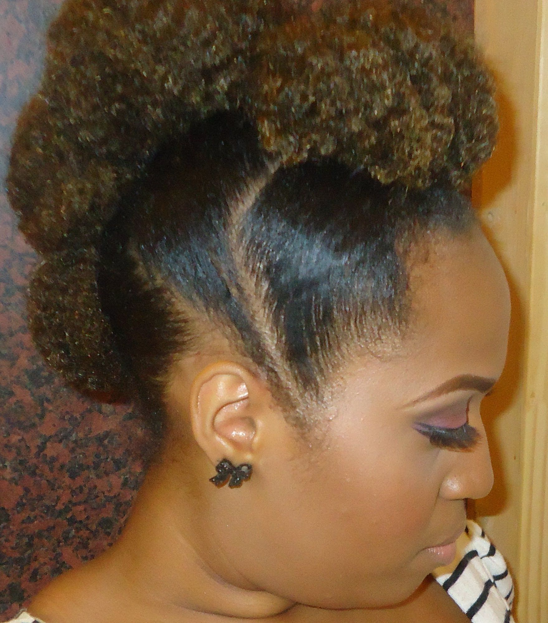 Trendy Retro Pop Can Updo Faux Hawk Hairstyles Intended For Add Some Hair Marley Braid Faux Hawk (View 6 of 20)