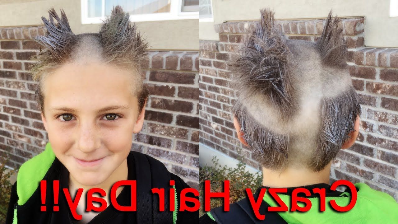 Well Liked Whipped Cream Mohawk Hairstyles In Crazy Hair Day – Hunter Wins Again – Youtube (View 17 of 20)