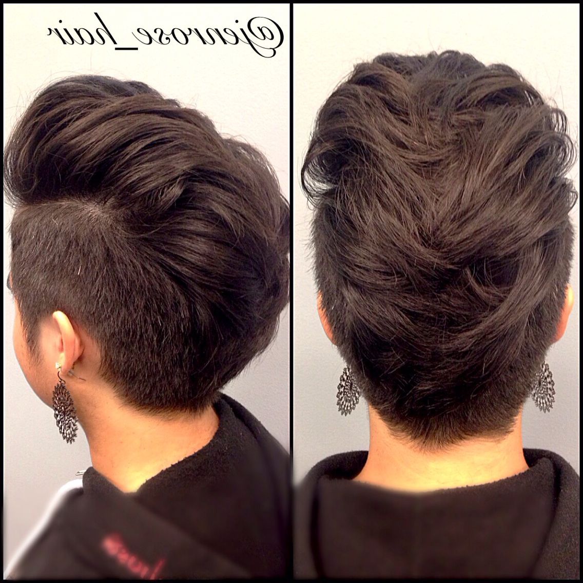 Women's Faux Hawk With Shaved Sides. Shorts Women's Hair Cut (View 15 of 20)