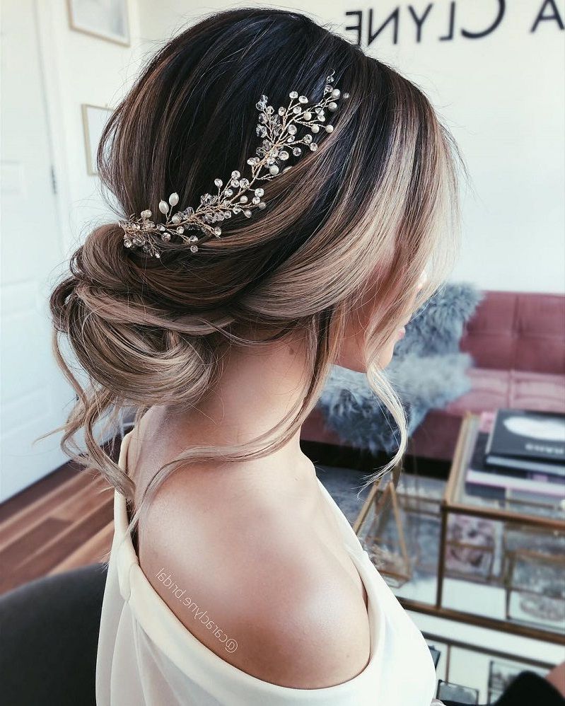 57 Gorgeous Wedding Hairstyles For A Gorgeous Rustic Barn Wedding Pertaining To Most Popular Soft Wedding Updos With Headband (View 10 of 20)