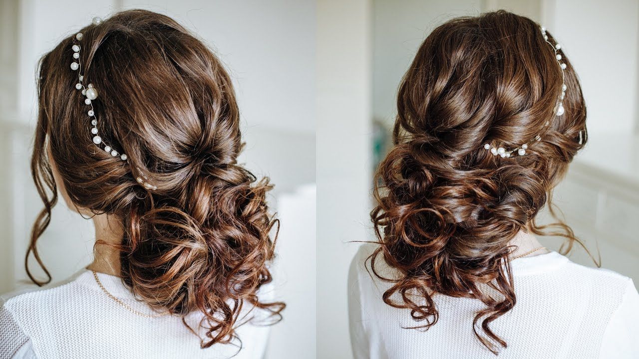 Easy Romantic Wedding Hairstyle For Long Medium Hair / Easy Loose Throughout Latest Lifted Curls Updo Hairstyles For Weddings (View 6 of 20)