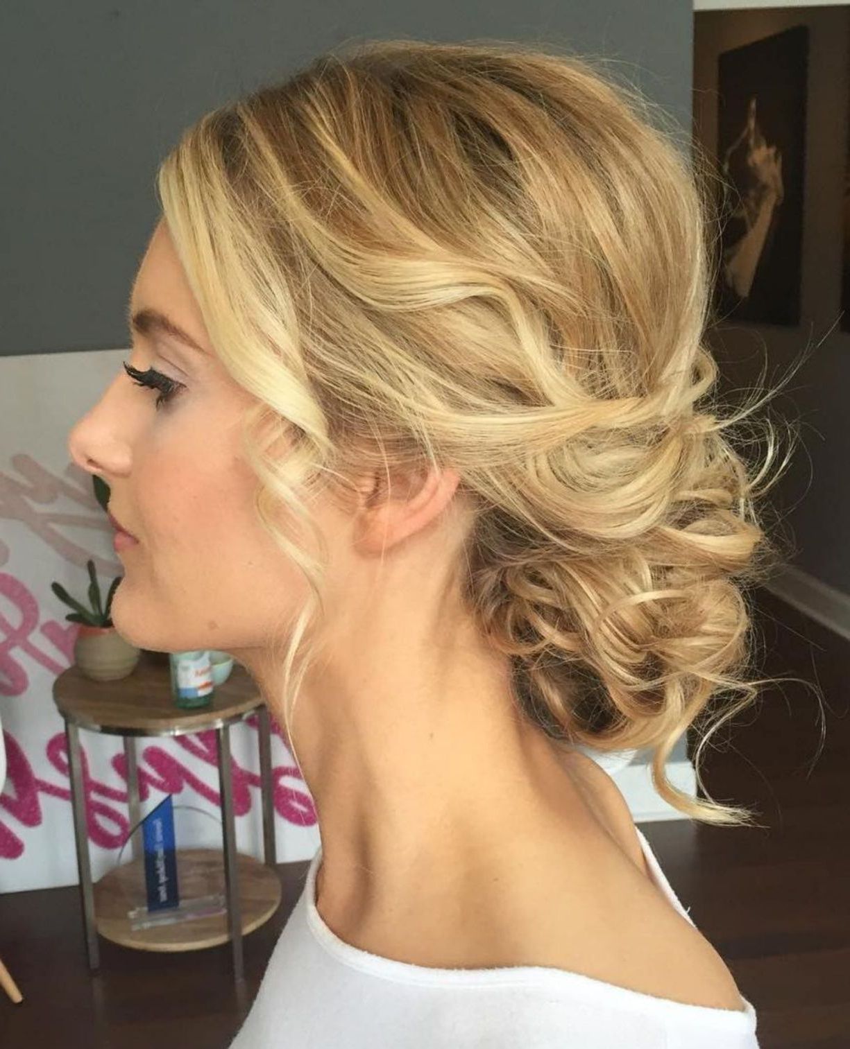 Hair Today Pertaining To Most Up To Date Wavy And Wispy Blonde Updo Wedding Hairstyles (View 3 of 20)