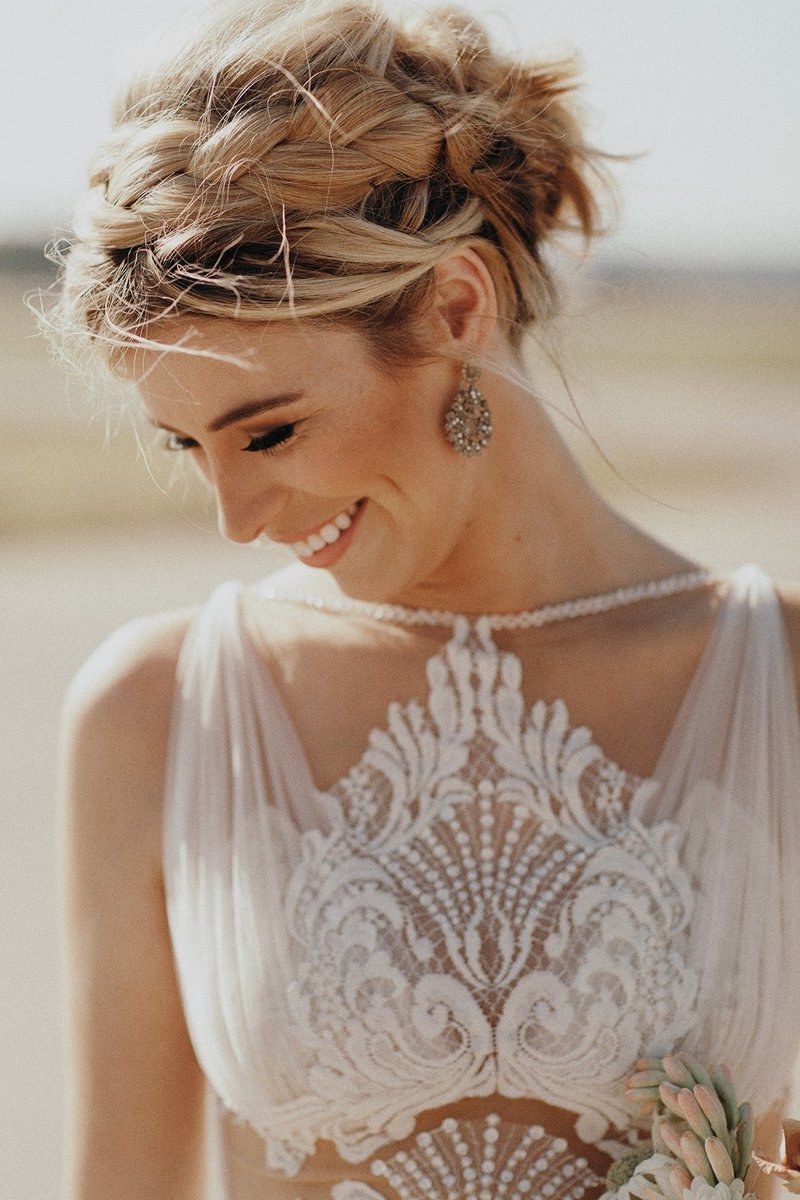 Most Current Double Braid Bridal Hairstyles With Fresh Flowers Regarding 61 Braided Wedding Hairstyles (View 16 of 20)
