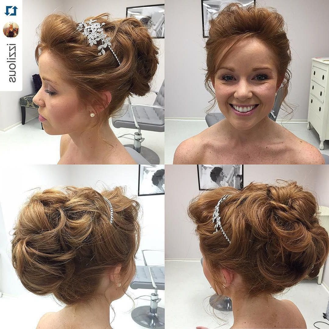Our Friends At Jewel Hair Design Created This Romantic Soft High In Preferred High Updos With Jeweled Headband For Brides (View 16 of 20)