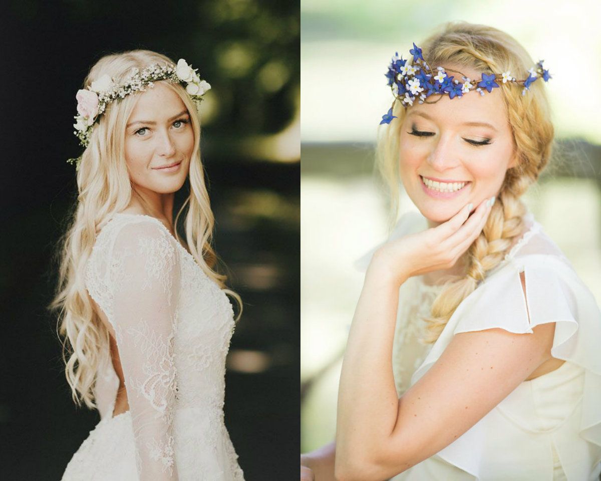 Well Known Flower Tiara With Short Wavy Hair For Brides In Wedding Hairstyles With Flower Crown – Wedding Hairstyles (View 5 of 20)